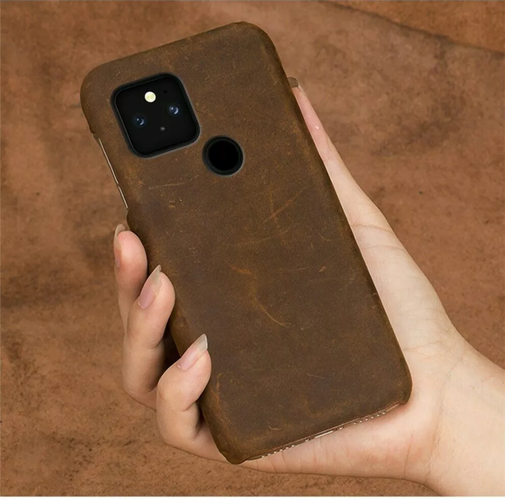 100% Natural Leather Phone Case for Google Pixel 7 6 Pro 7A 6A 5