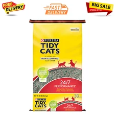 Tidy Cats Non-Clumping Litter, 24/7 Performance Odor Control Formula, 30 lb Box