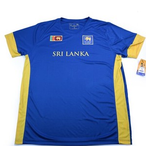 blue and yellow cricket jersey
