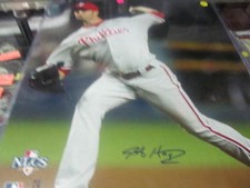 JA Happ Philadelphia Phillies Signed  16x20 Photo COA 08 WS 
