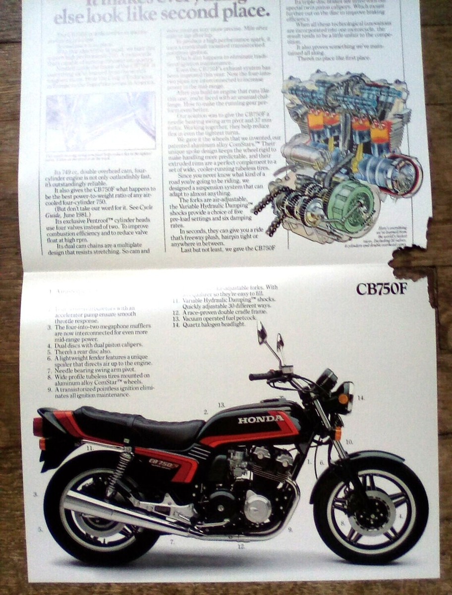 1982 HONDA CB750F SALES BROCHURE | eBay