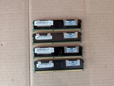 LOT OF 4 MICRON 8GB MT36JSZS1G72PY-1G1A1DD 2RX4 PC3-8500R SERVERECC RAM A4-6(40)