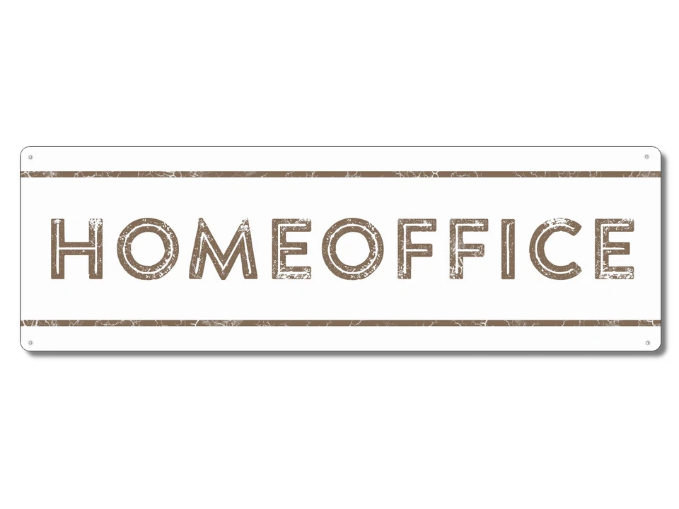 Interluxe Metallschild - Homeoffice Country - Schild für das Büro Zuhause