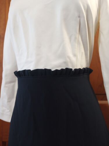 J.Crew 365 Combo White Navy Midi Dress Sz 2T New 3/4 Sleeve Work Office Business - Picture 4 of 14