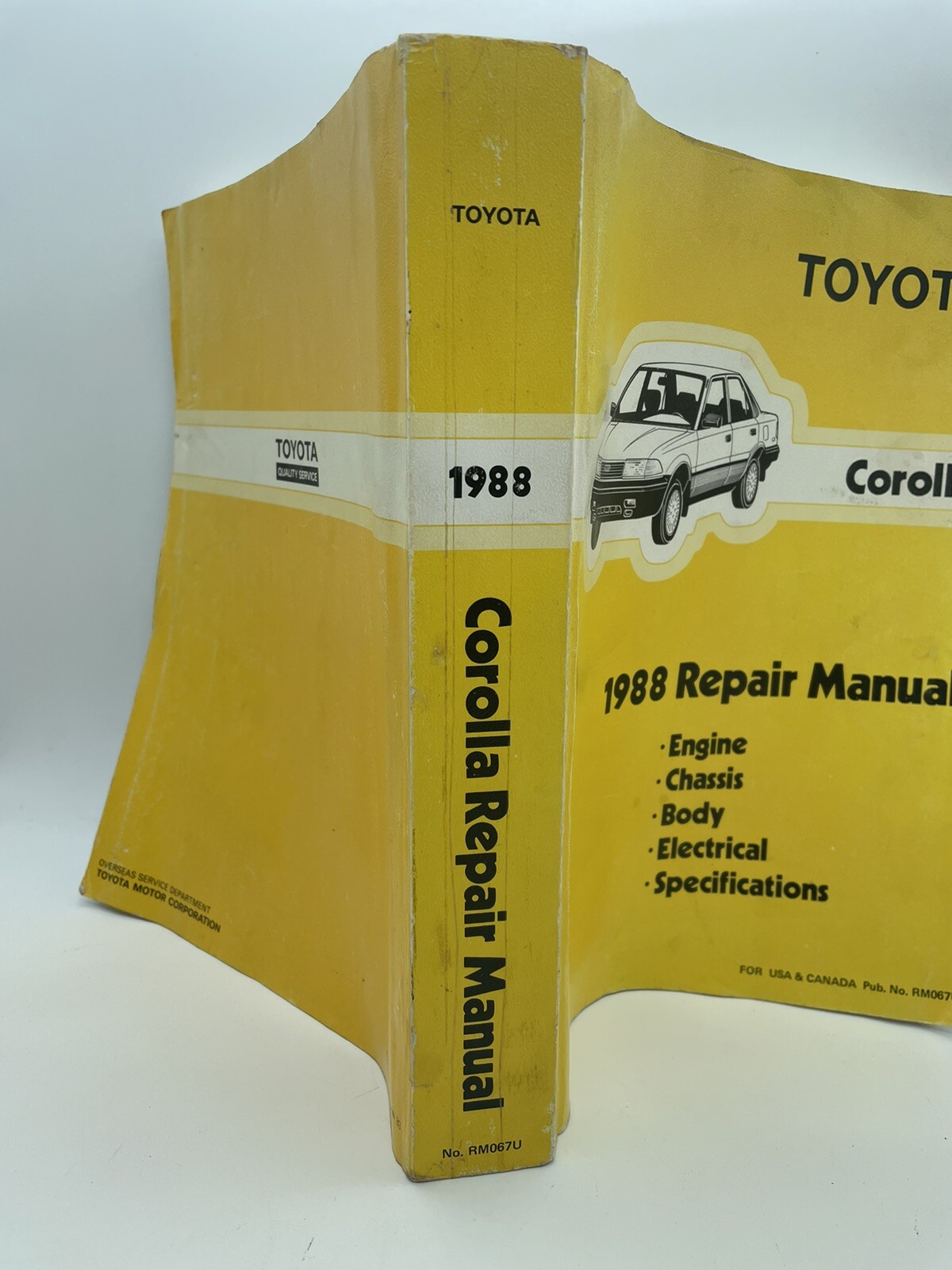 1988 Toyota Corolla Repair Manual RM067U With Fold Out Wire