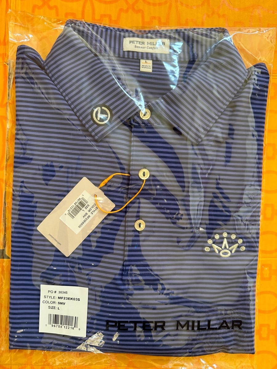 Scotty Cameron Peter Millar 7 Point Crown Circle T Blue Polo Shirt