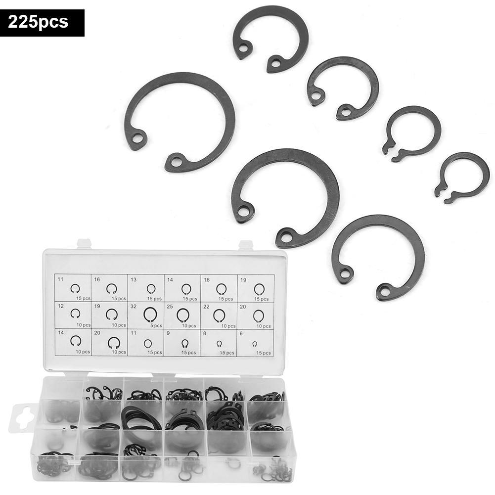 Mechanical Retaining Rings 225-Piece Circlip Set - Internal & External ...