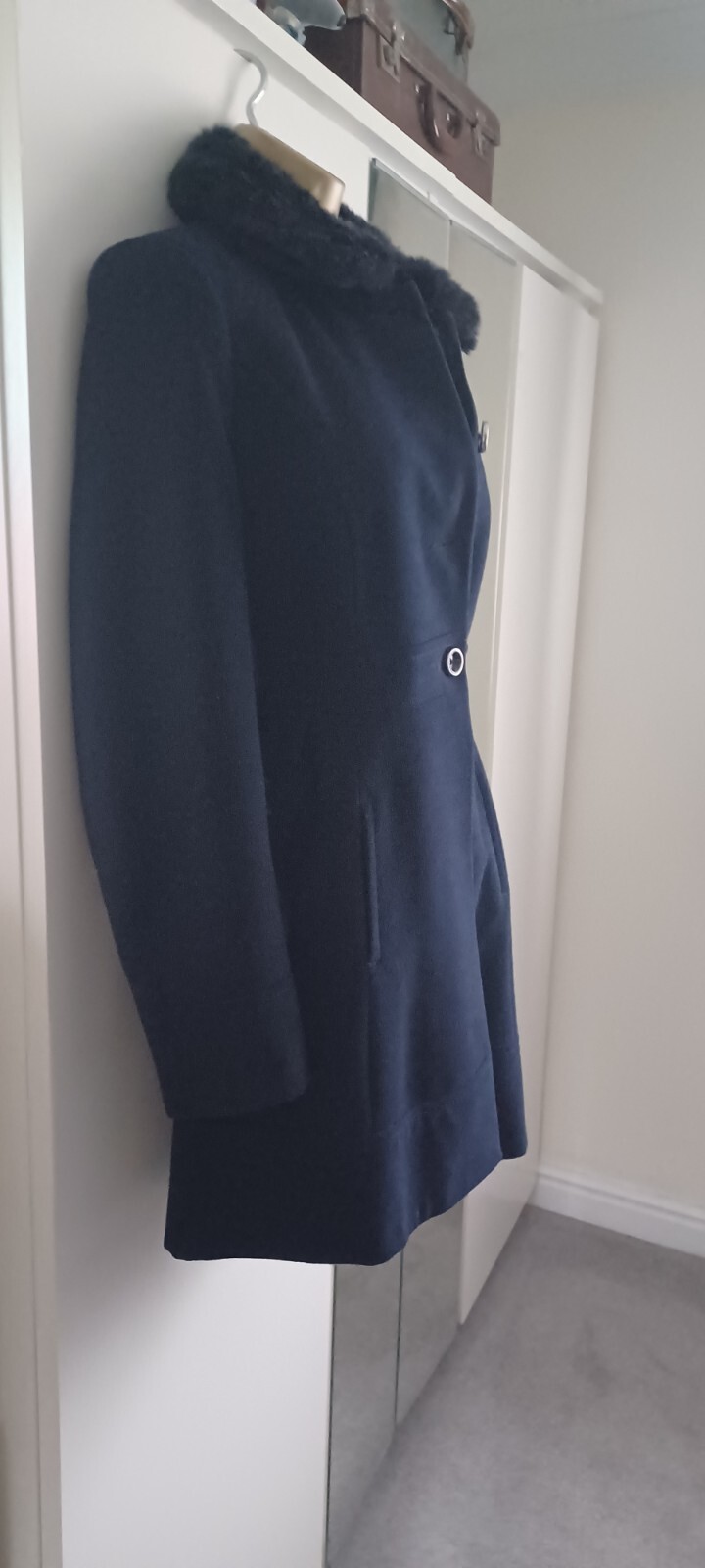 LADIES DOROTHY PERKINS COAT SIZE 16 NAVY BLUE eBay