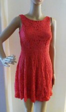 $69.00 Speechless Juniors' Lace Skater Tank Dress , Coral Spice, Size 5