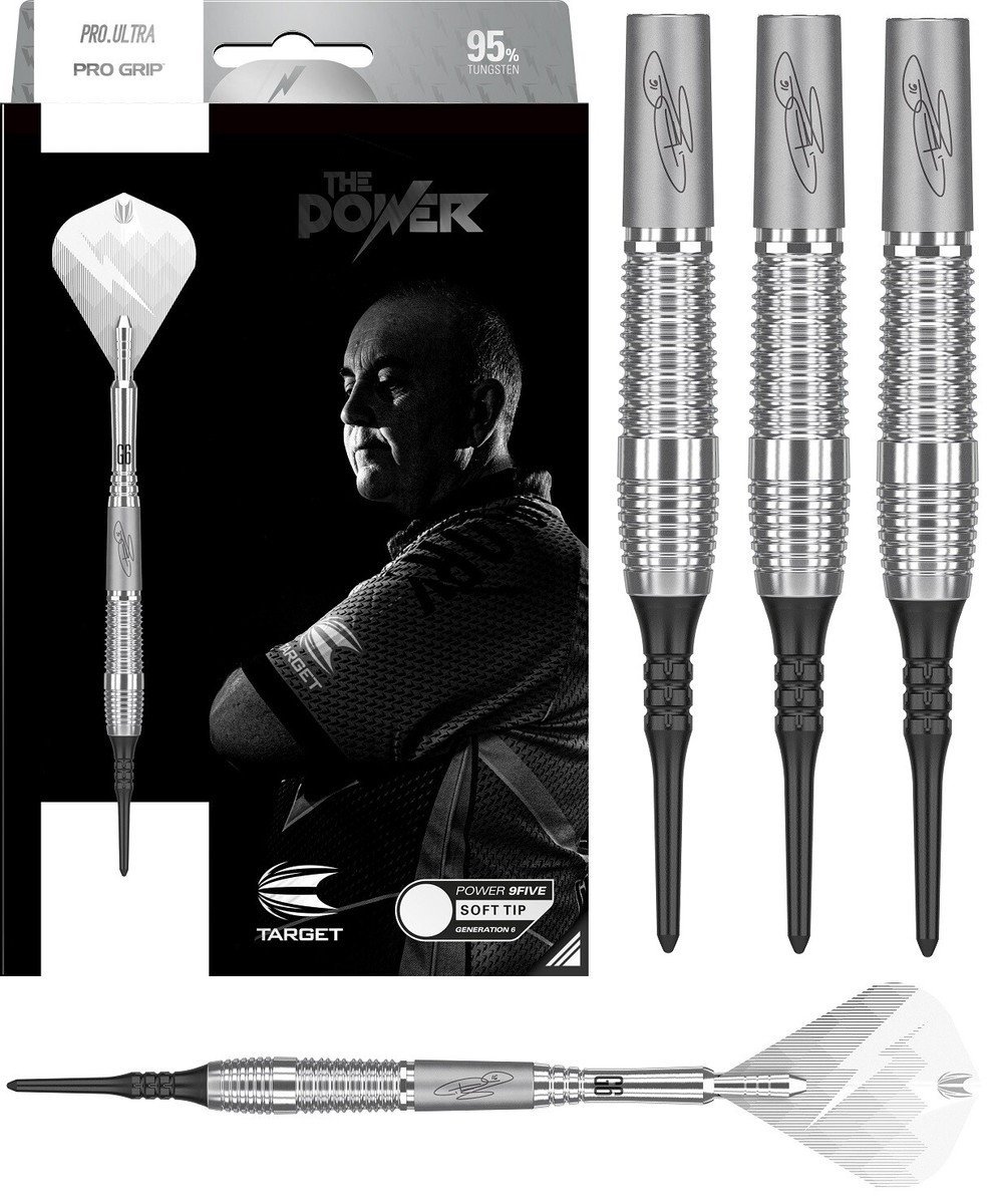 Phil Taylor Generation 6 9Five 95% Tungsten Soft Tip Darts