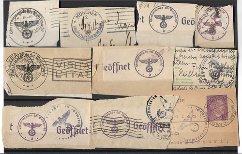 Germany Germany Lot Of Cancellations On Envelope Fragments (S435)