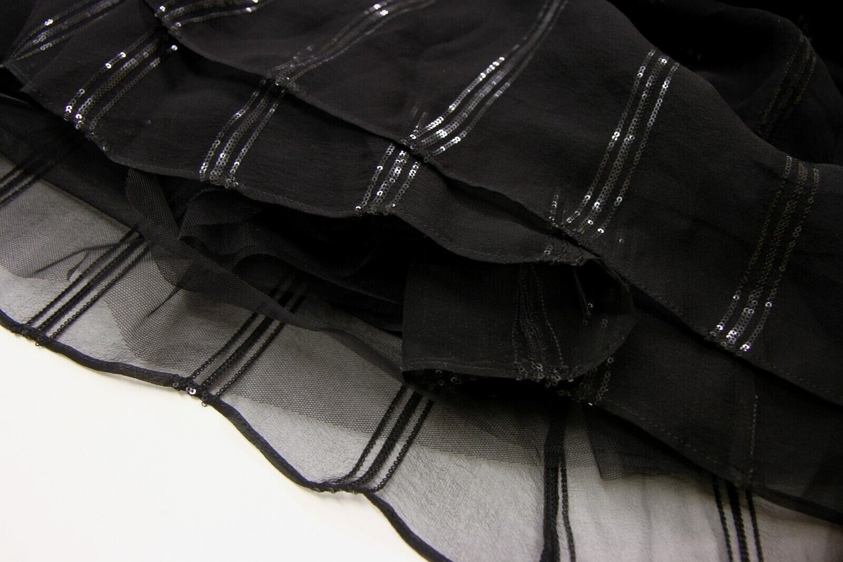 NWT$3225 Brunello Cucinelli 100%Silk Organza Sparkly Sequin