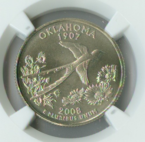 2008 D OKLAHOMA QUARTER NGC MS68 SMS PQ 2ND FINEST GRADE MAC SPOTLESS . - Picture 2 of 6