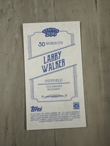2021 Topps T206 Online Exclusive Wave 1 Larry Walker Rockies #31 - Mini Card - Picture 2 of 2