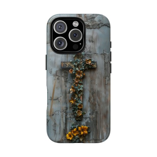 Cross Floral Vines Gray Phone Case for iPhone, Samsung Galaxy, Pixel - 第 13/240 張圖片