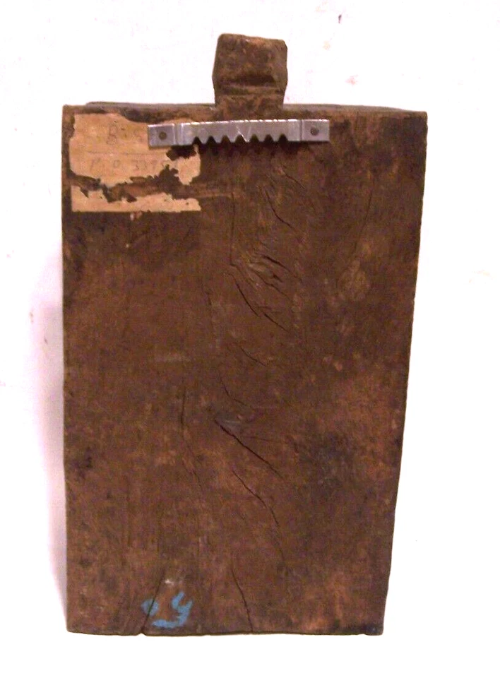 Antigua estatuilla asiática tallada a mano de madera Señor Vishnu adoración ídolo 9" bloque estatua Foto 4 de 4