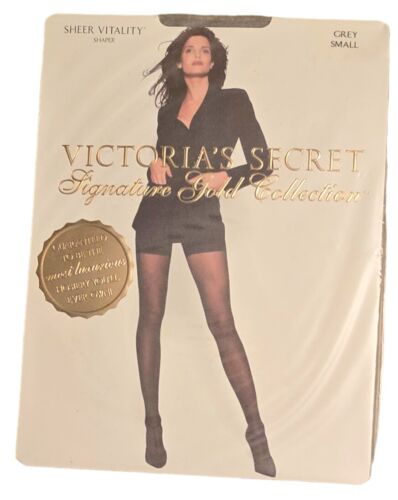 Victoria's Secret Signature Gold Sheer Vitality Shaper Grey Small NEW - Picture 1 of 1
