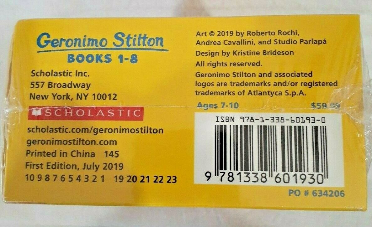 Scholastic Geronimo Stilton Books 1-8 My First Eight Adventures - G. Stilton
