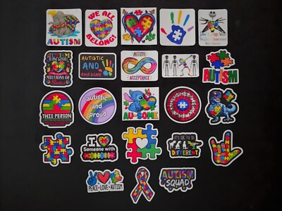 Autism Awareness Puzzle Piece Stickers Love, Acceptance & ASD Support Decals