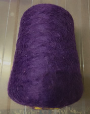 476g CONE  LUXURY  MOHAIR  HAND / MACHINE  KNITTING  YARN  PURPLE  #36