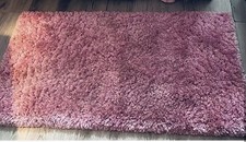 Medium Size Size Thick Shaggy Rug Lilac Colour  Used But In Good ConditionClean.