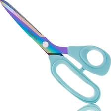 Light Blue, Leather & Clothing, Tailor Sewing Craft Scissors for Fabric, 10