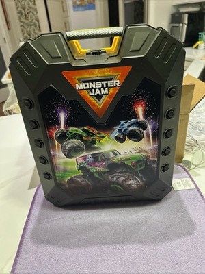 Monster Jam Pit Party & Go Carrying Rolling Case w/ 10 POPULAR