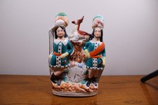 Antique Staffordshire Pottery Flatback Figuri...