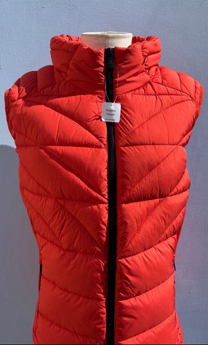 Bernardo Plus Solid Women's Quilted Puffer Packable Hooded Orange Vest Size 3X - Picture 7 of 17