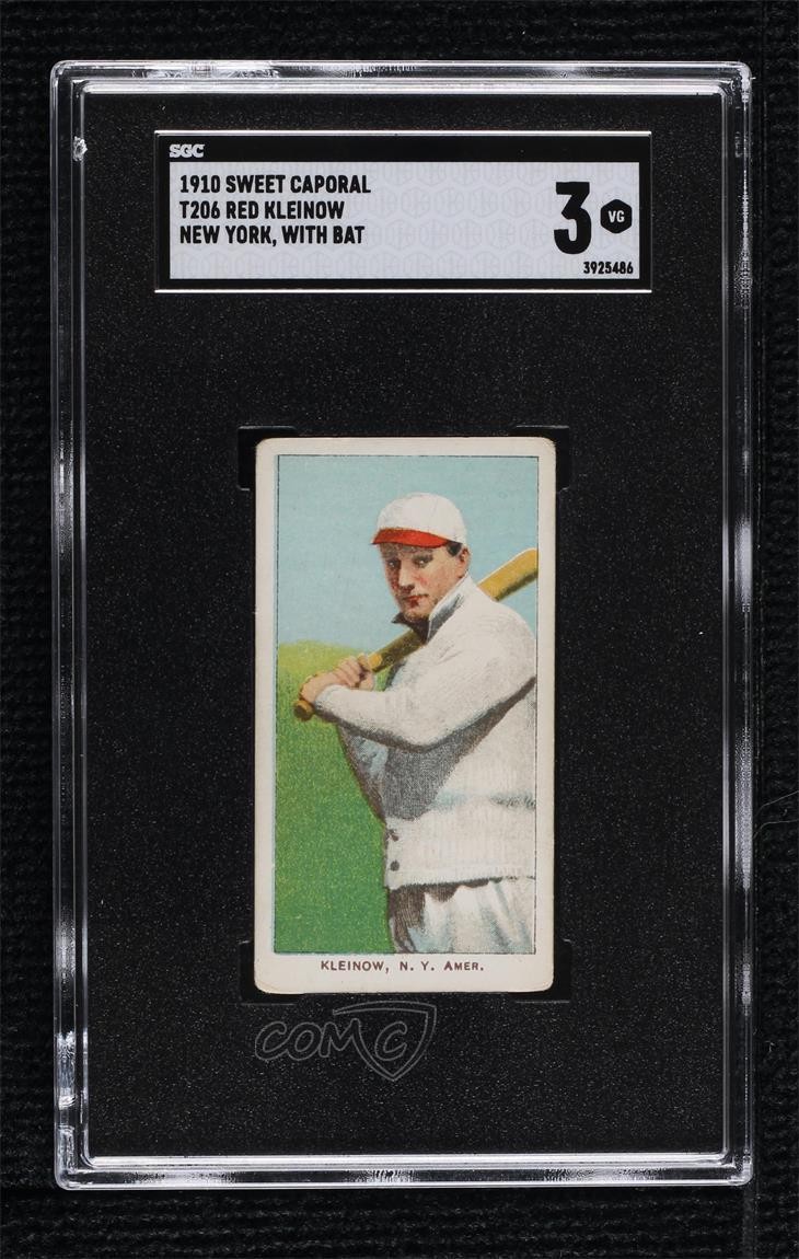 1909-11 T206 Sweet Caporal 350 Factory No 30 Back Red Kleinow SGC 3 0q4x