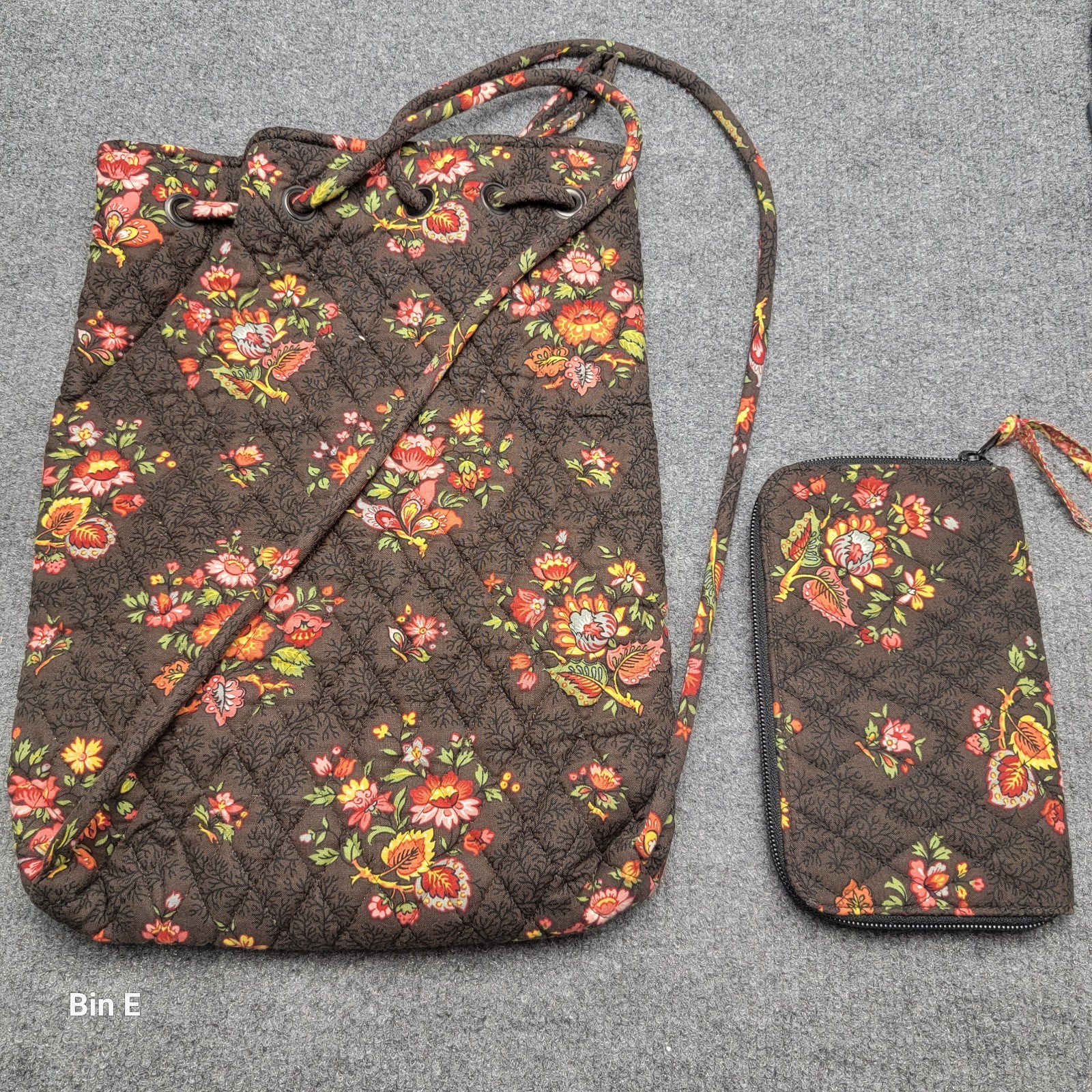Vera Bradley Drawstring Backpack With Wristlet Wa… - image 2