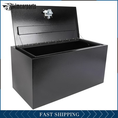 36''X18''X18'' Steel Underbody Truck Tool Box Flatbed Trailer Storage W/Lock Black