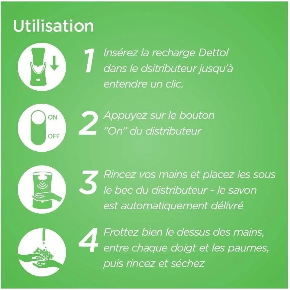 [3025665-3] DETTOL Lot de 3 Nos Touch recharge Beurre de Karité Flacon de 250 ml - Photo 3/4