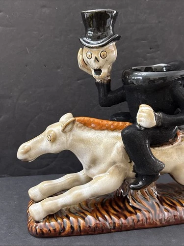 Yankee Candle Boney Bunch Ghost Rider Headless Horseman Votive Holder 2010 Rare image 2