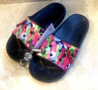 NWT Crocs Classic Size 8 Bubble Block Slide Womans Sandals Water Comfort NEW