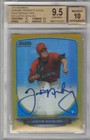 2013 Bowman Chrome Justin Nicolino Gold Refractors Auto /50 BGS 9.5/10