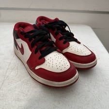 Jordan Youth Air 1 Low GS 553560 163 - Size 6.5Y Red / Black / White