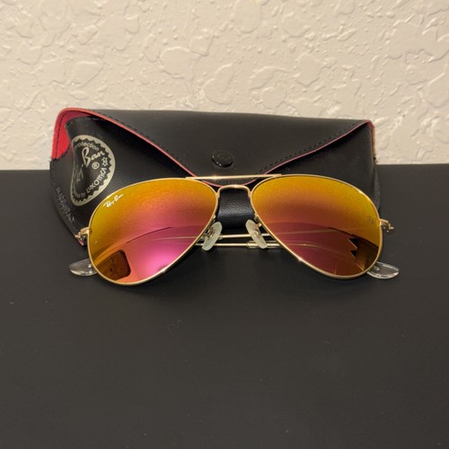 Ray Ban Unisex Polarized Aviator Mirror Sunglasses