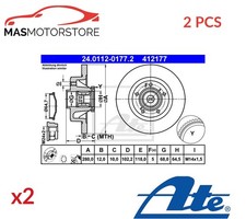 BREMSSCHEIBEN SATZ PAAR HINTEN ATE 240112-01772 2PCS P FÜR VAUXHALL VIVARO