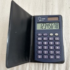 5 Star HH8D 8-Digit Pocket Calculator Folding Wallet Case Black