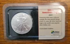2001 UNCIRCULATED AMERICAN SILVER EAGLE 1 oz . LITTLETON COIN CO MINT+