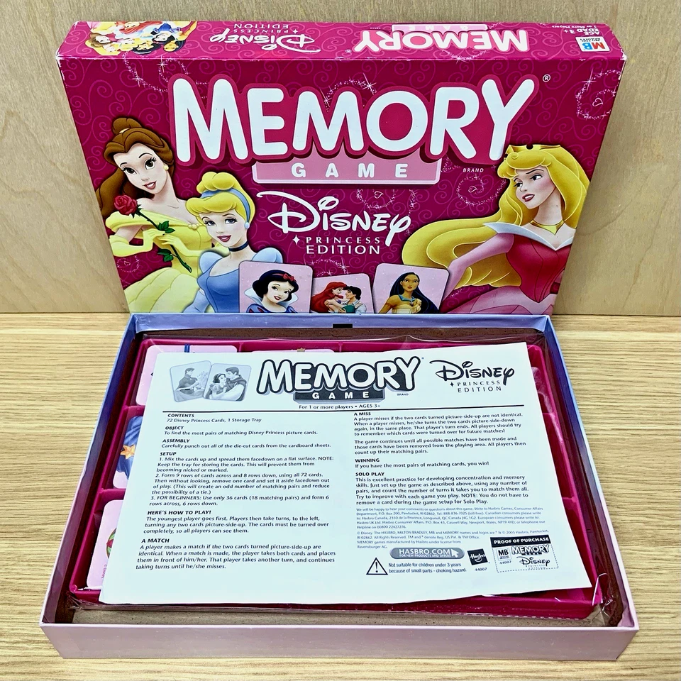 Disney Princess Memory Game – Complete Matching Card Game – Damaged Box - Image 2 of 4