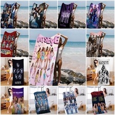 Girls KATSEYE 3D Microfiber Bath Towel Swim Holiday Beach Towel Blanket Gift