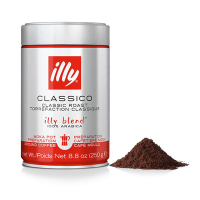 Illy Ground Coffee Espresso - 100% Arabica Coffee Ground   Classico Decaf Roast 