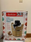 Sunbeam Ice Cream Maker 4 Quart Retro Style Wooden Bucket