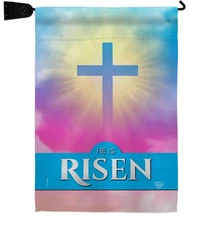 Easter He Is Risen Garden Flag Christian Peace Dove Yard Decoration USA