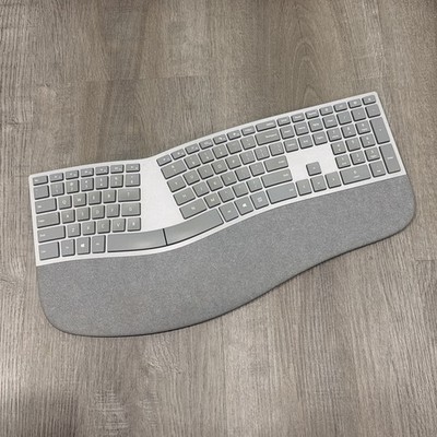 Used Microsoft Surface Wireless Ergonomic Bluetooth Grey Keyboard Model 1786