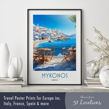 European Travel Poster Print – Italy, France, Spain, Germany... Wall Art