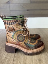 L  Artiste by Spring Step Floral Leather Ankle Boot EU 36 US 5  5.5 Carnivale