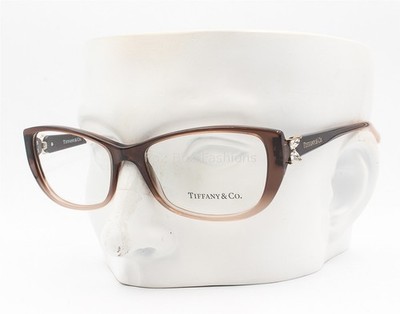 Tiffany & Co TF 2044B 8127 Eyeglasses Glasses Brown Gradient w/ Crystals 55mm Tiffany & Co. TF 2044-B 8127 55-16-135mm Eyeglasses FRAMES  main image 4